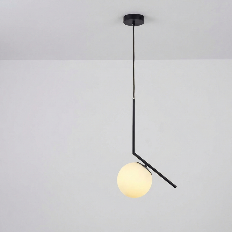 Suspension globe verre dépoli — Juliette