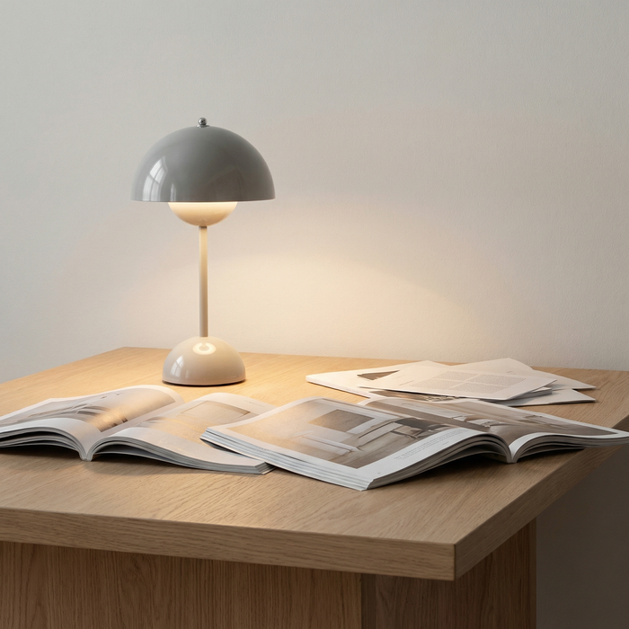 Lampe dôme finition brillante — Prune