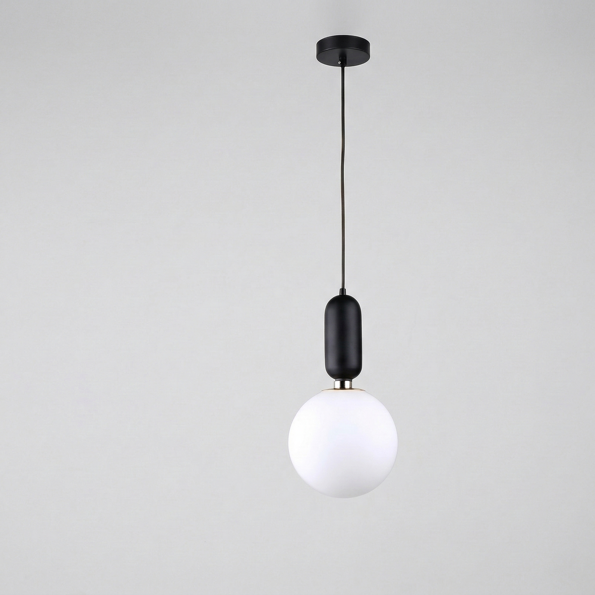 Suspension globe verre dépoli noir — Lorraine