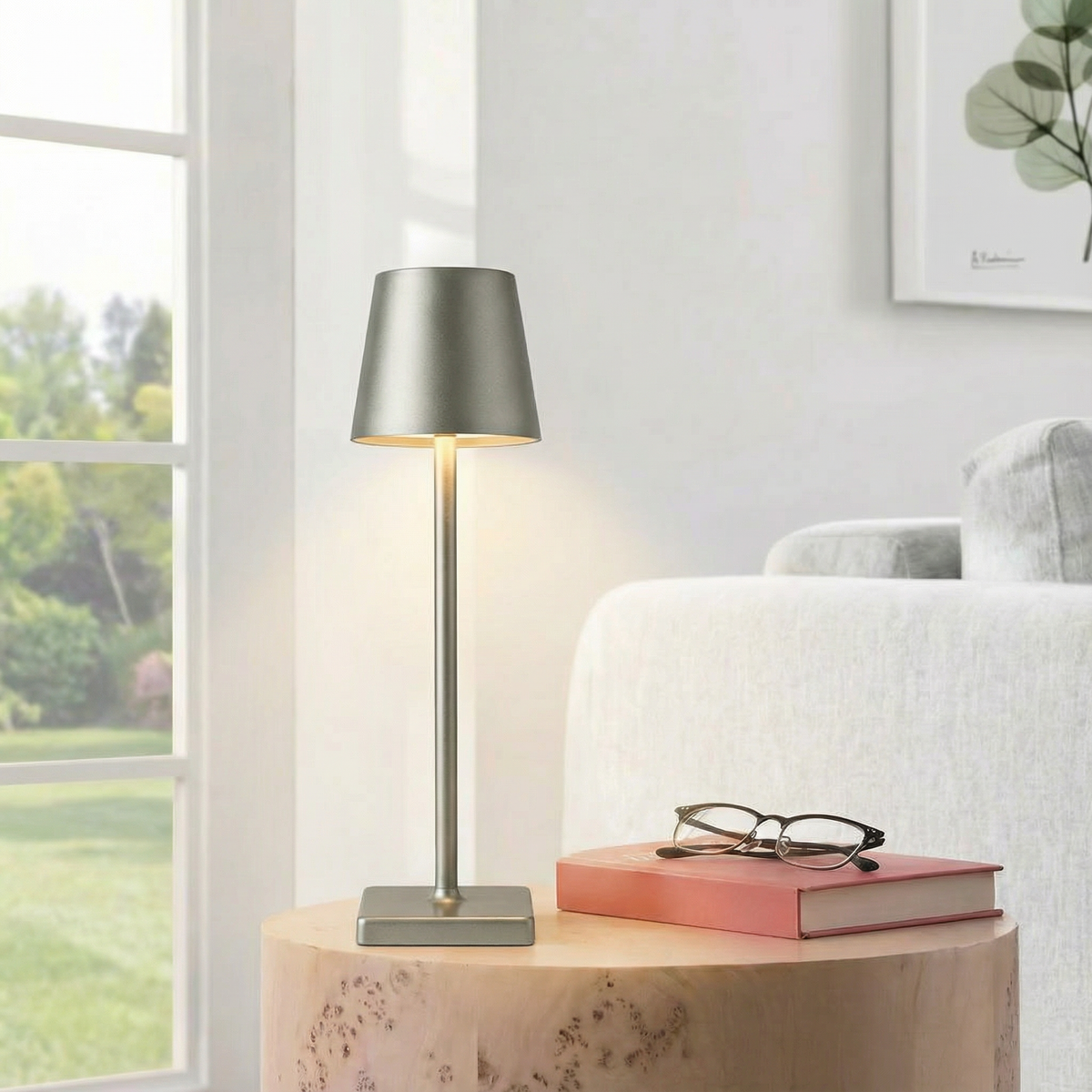 Lampe à poser tactile rechargeable — Aline