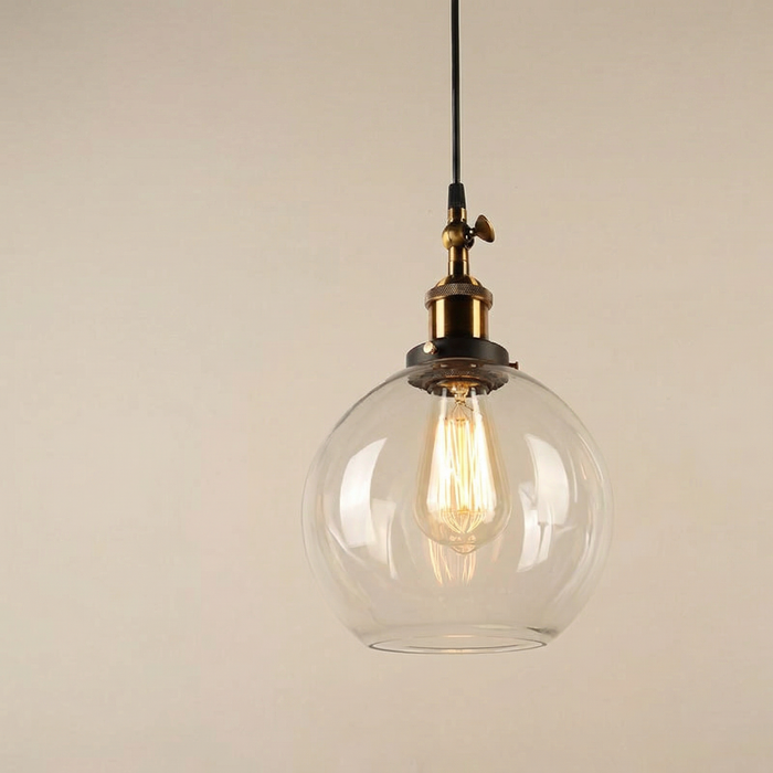 Suspension globe verre vintage — Hortense