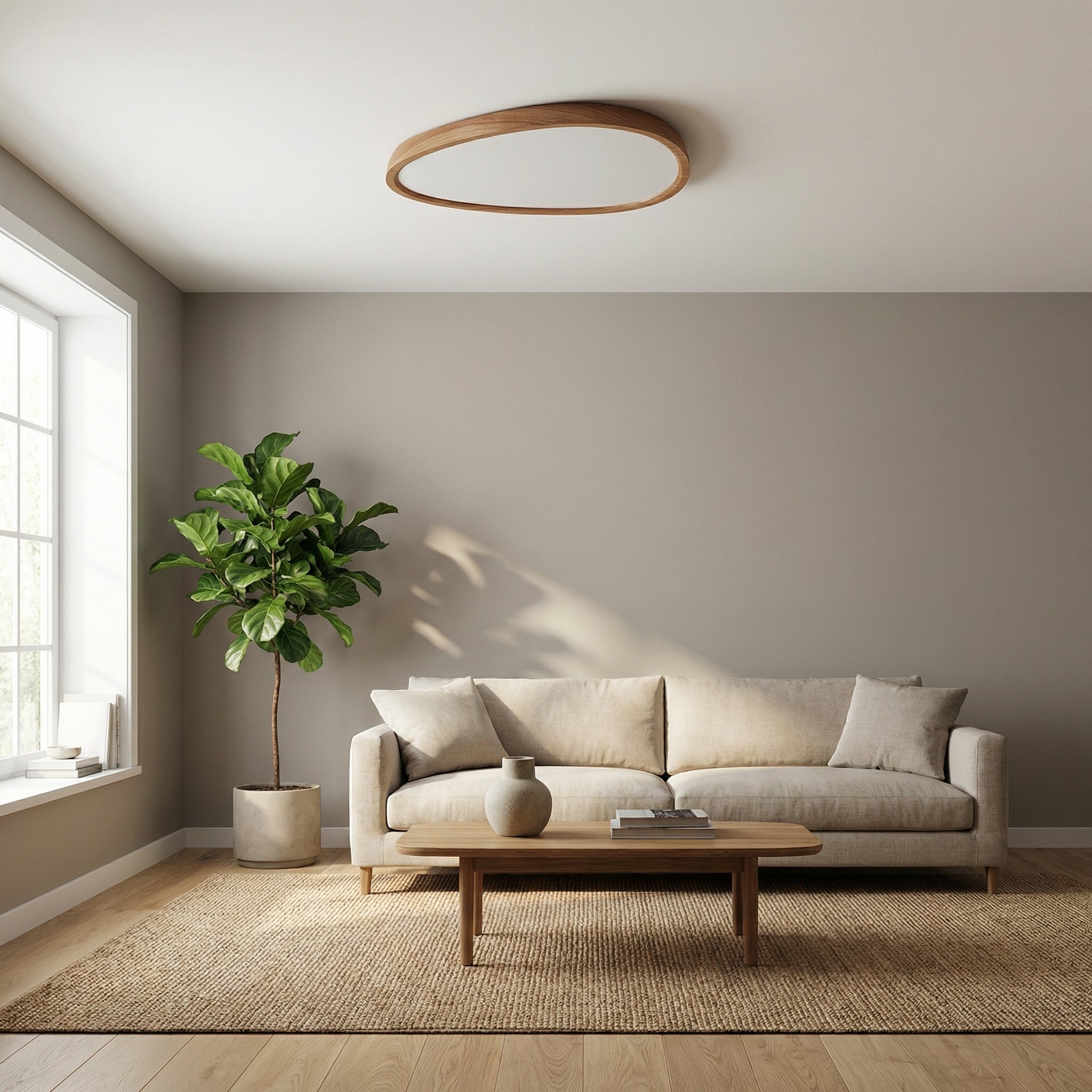 Plafonnier LED abat-jour tissu — Odette