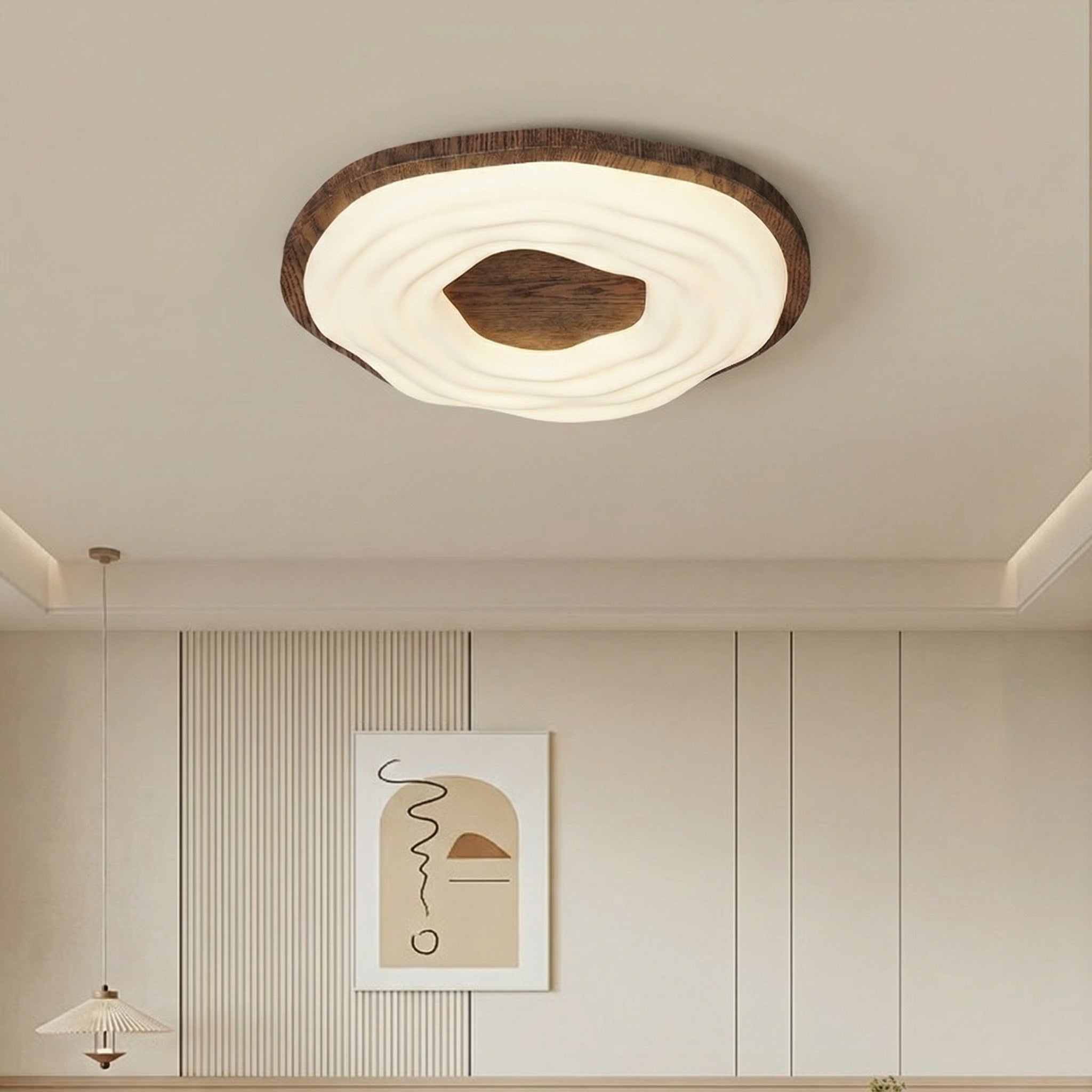 Plafonnier LED effet bois — Jeanne