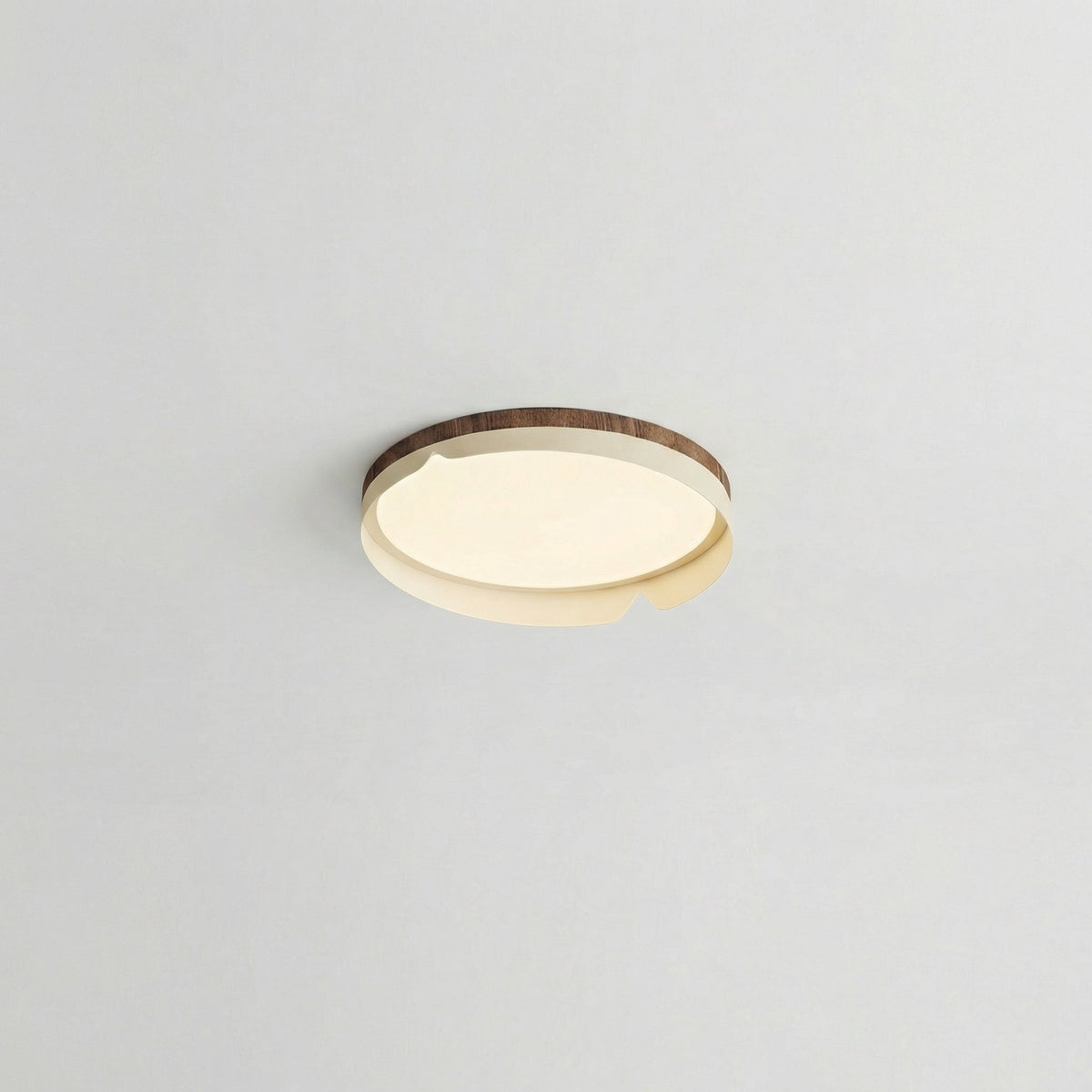Plafonnier rond effet bois — Louise