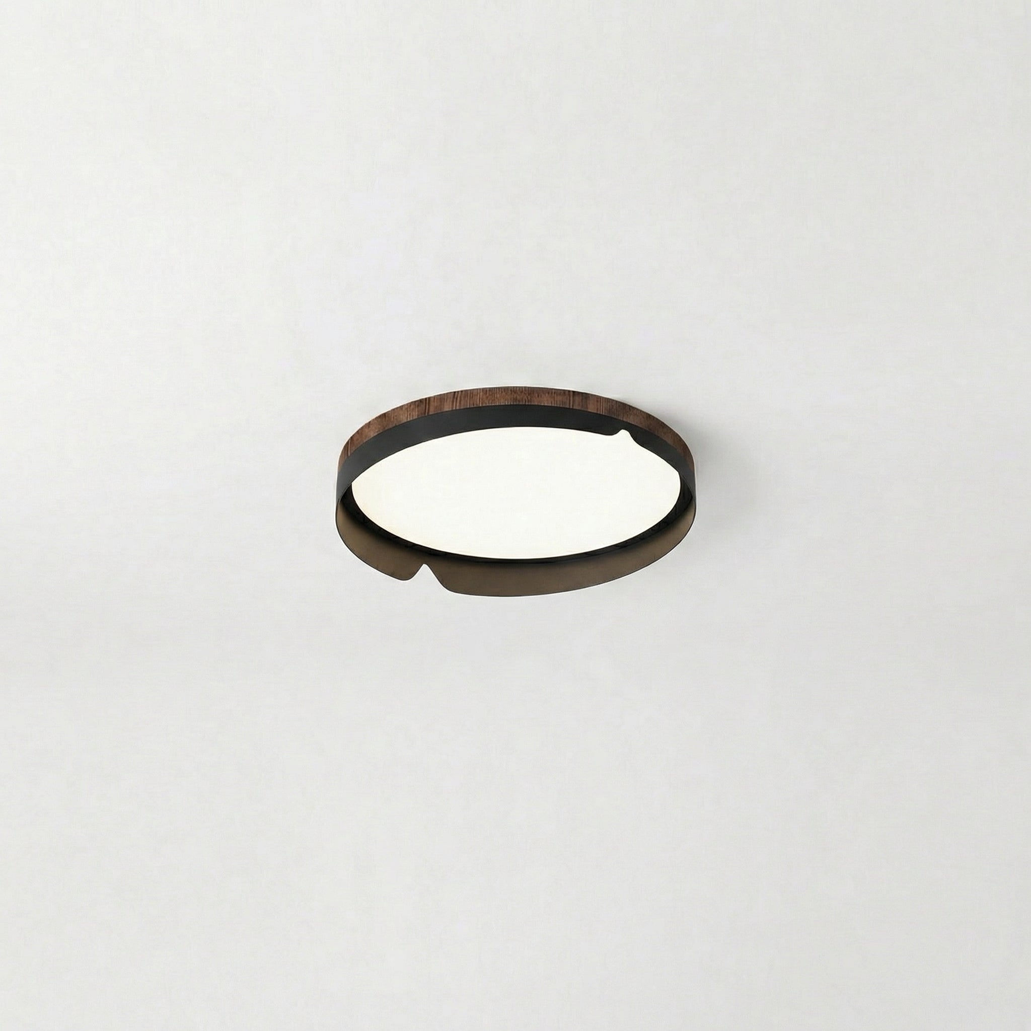 Plafonnier rond effet bois — Louise