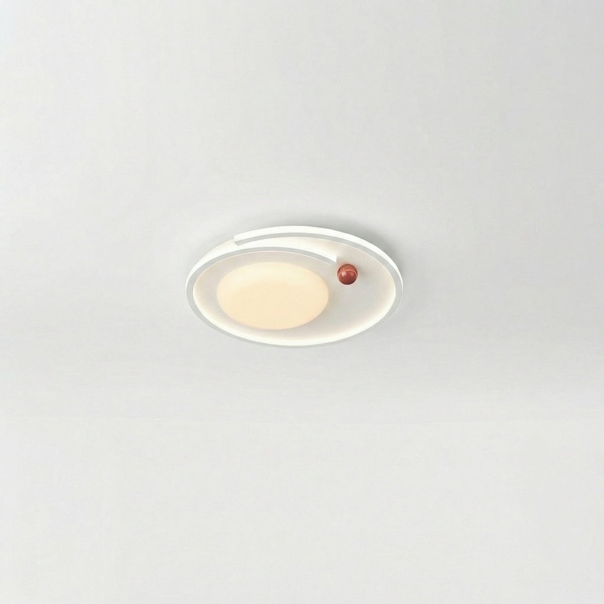Plafonnier ovale effet bois — Sidonie
