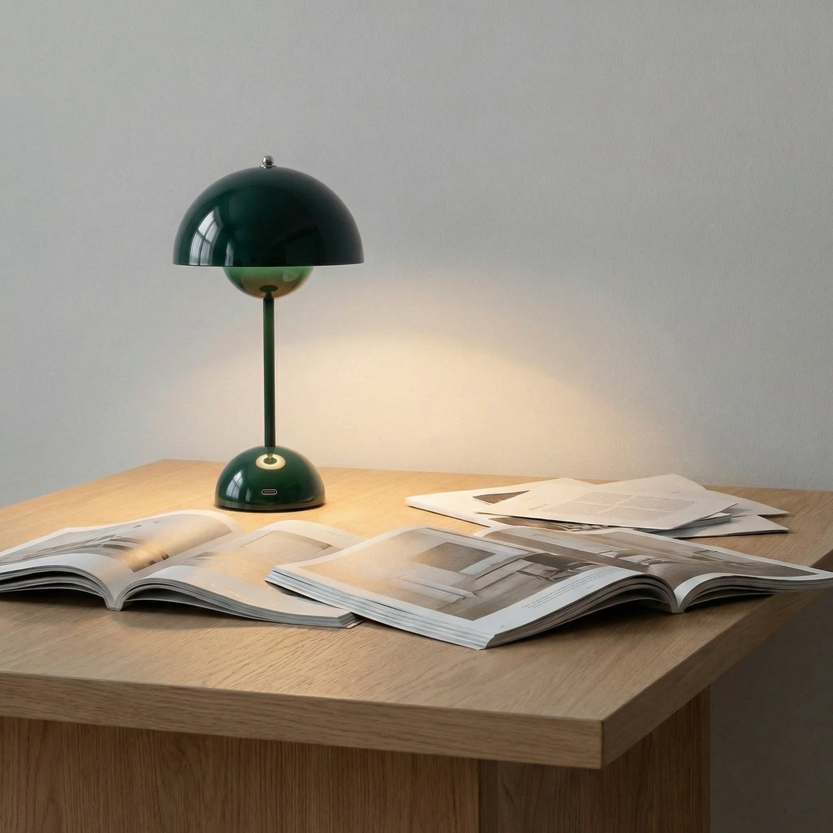 Lampe dôme finition brillante — Prune