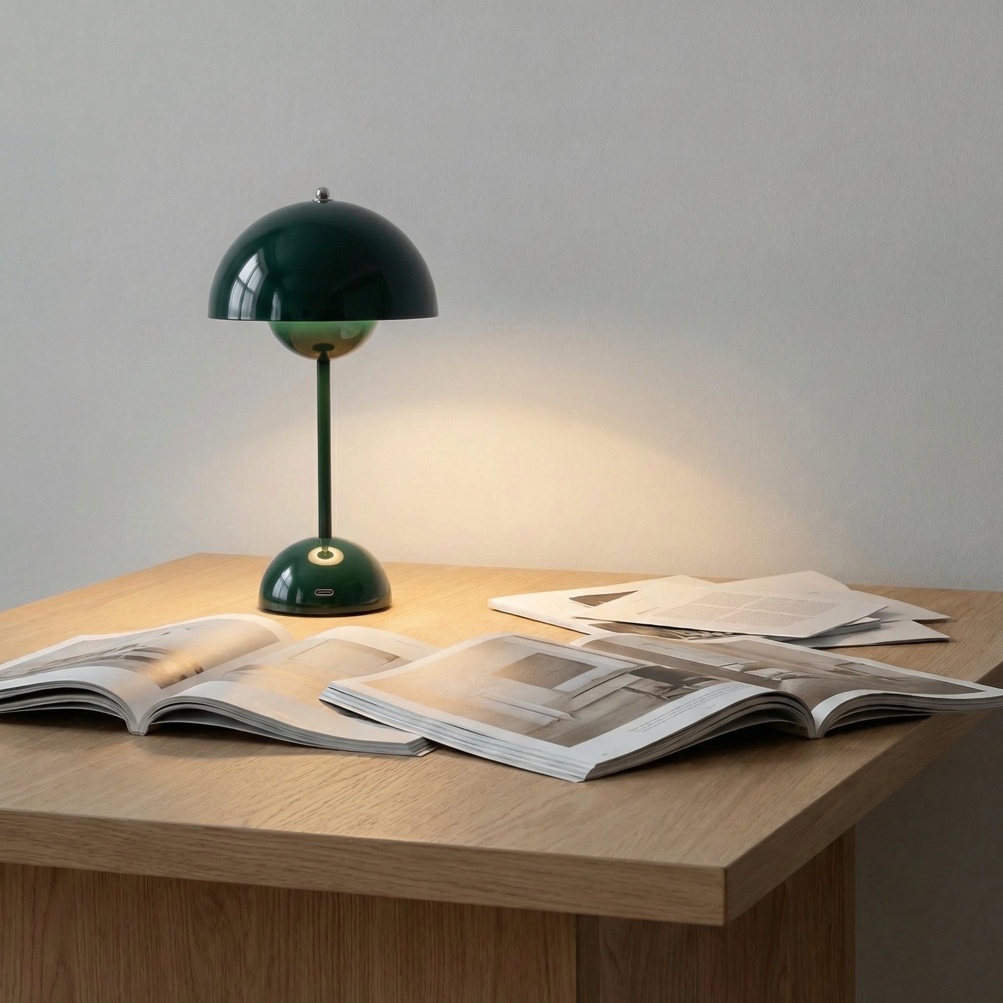 Lampe dôme finition brillante — Prune
