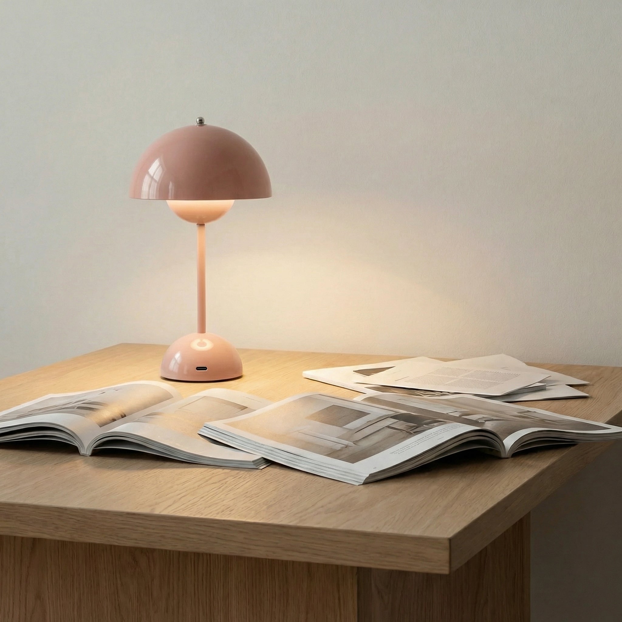 Lampe dôme finition brillante — Prune