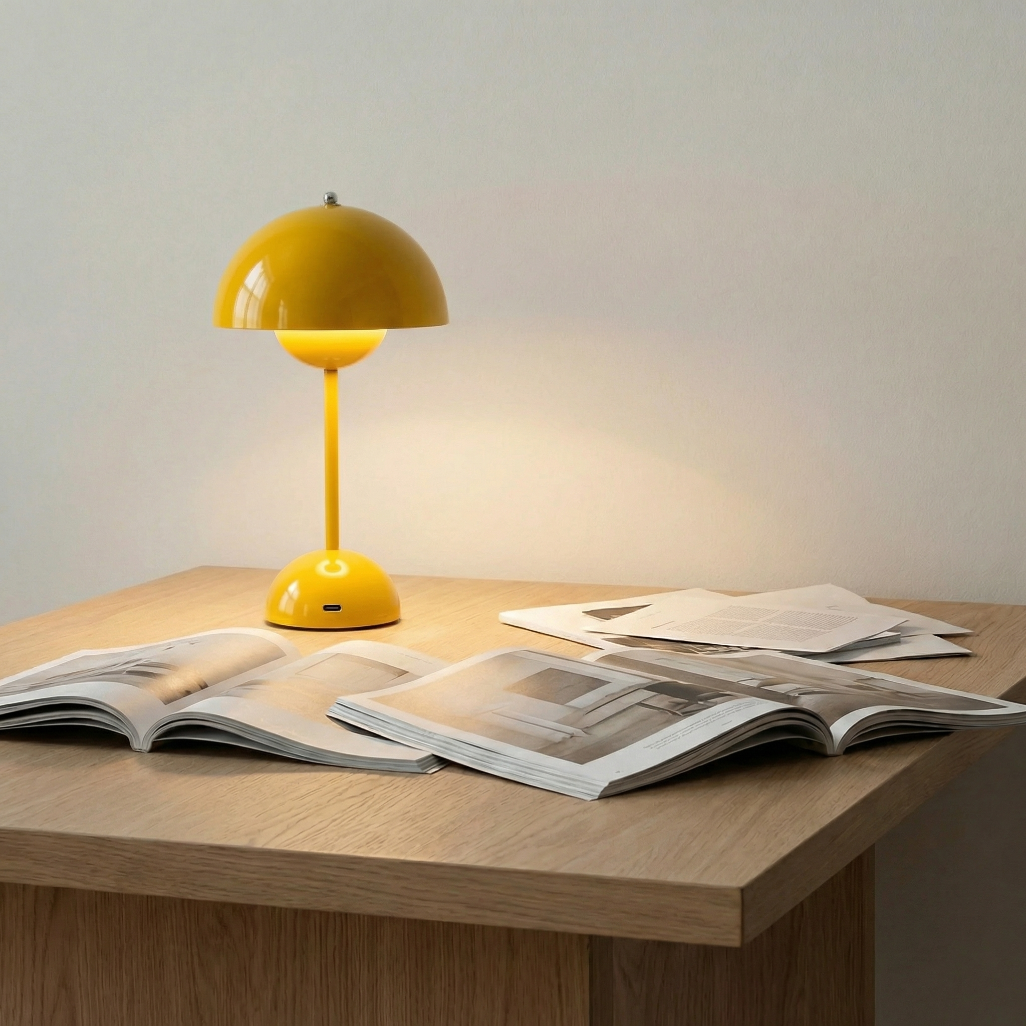Lampe dôme finition brillante — Prune