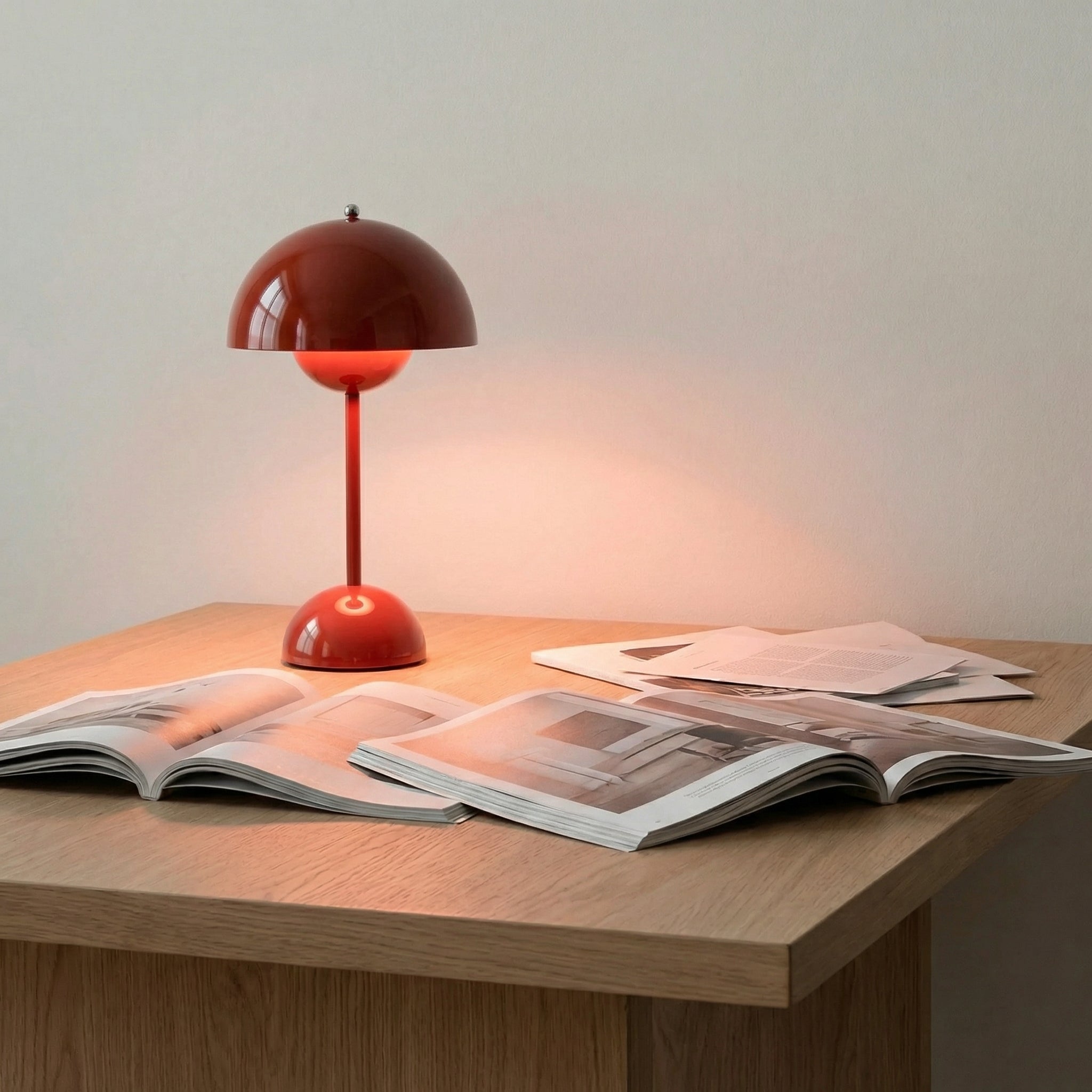 Lampe dôme finition brillante — Prune