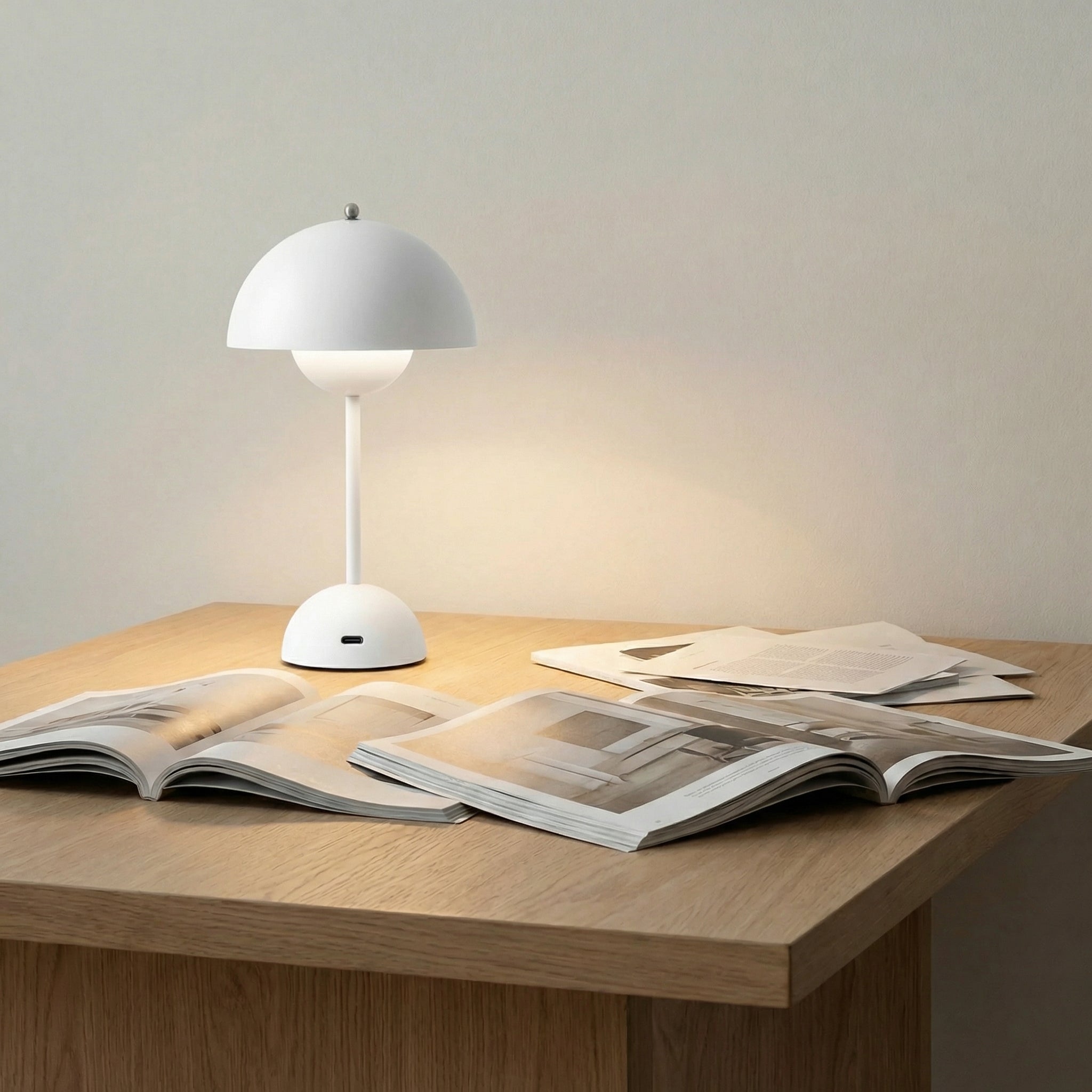 Lampe dôme finition brillante — Prune