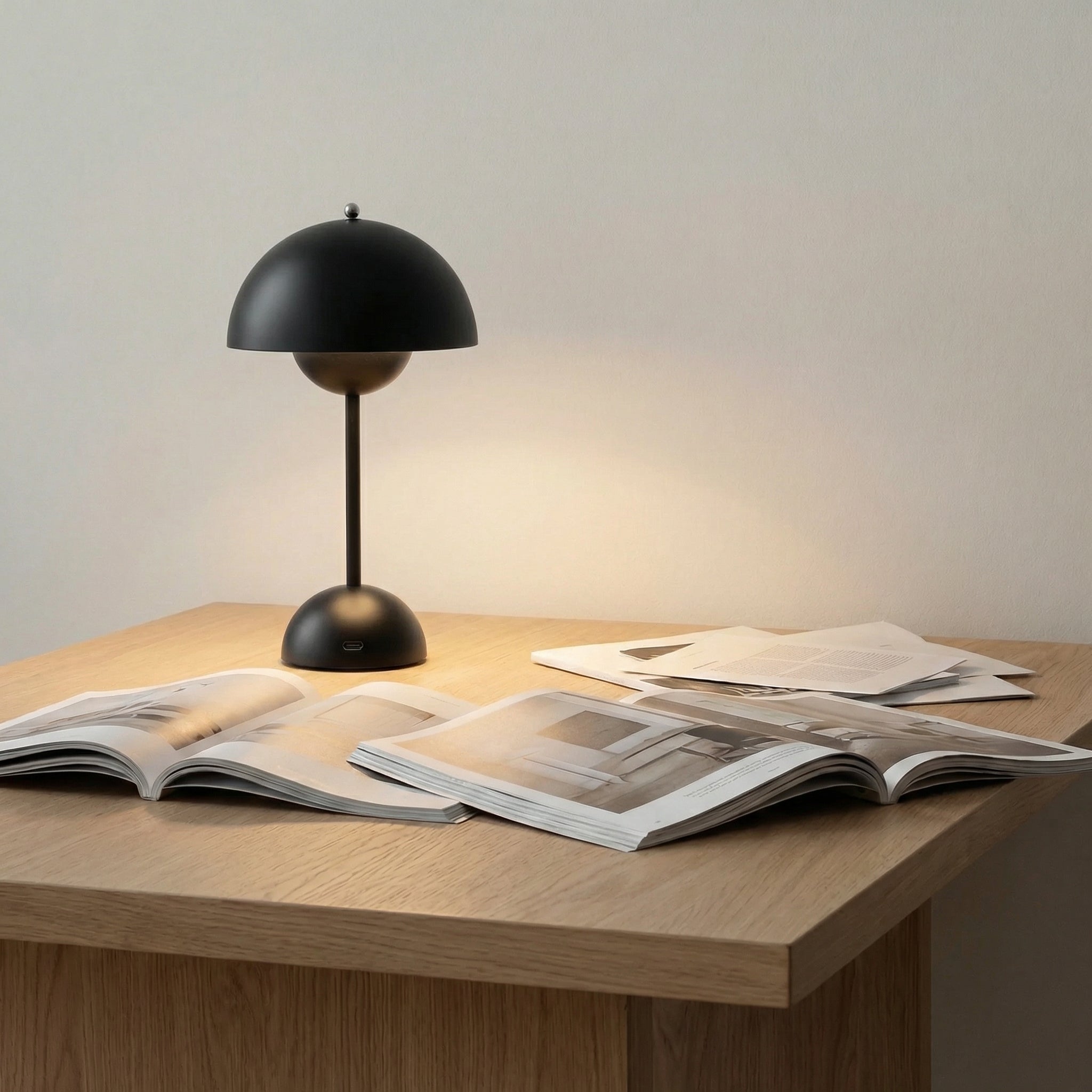 Lampe dôme finition brillante — Prune