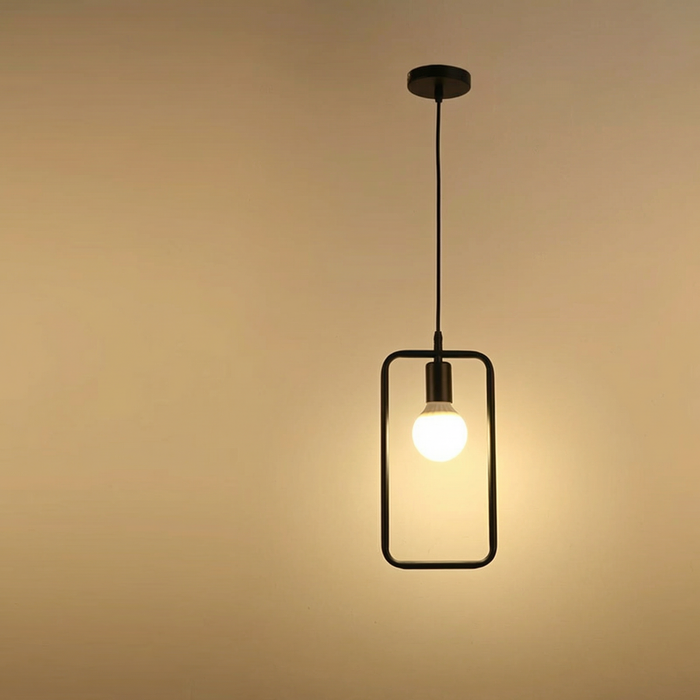 Suspension cadre rectangle noir — Nine
