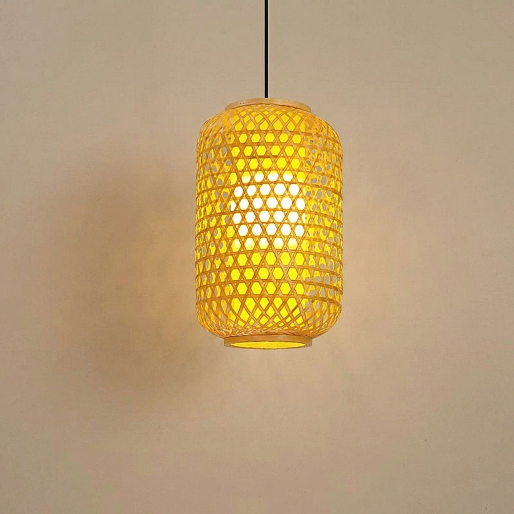 Suspension bambou cylindre — Oriane