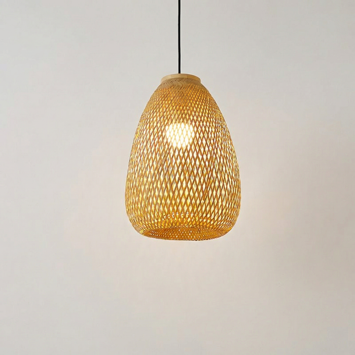 Suspension rotin tressé 40 cm — Coralie