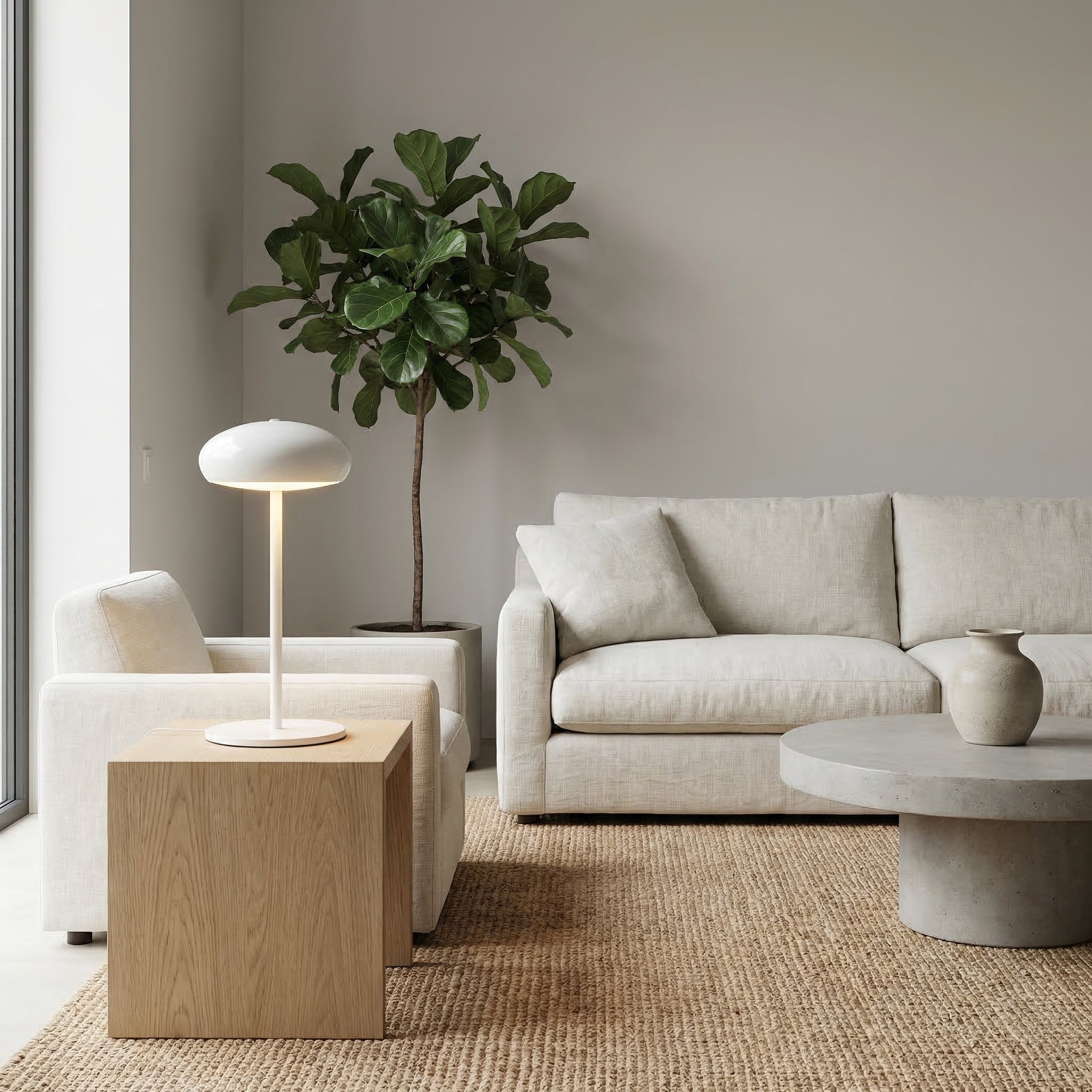 Lampe à poser rechargeable aluminium — Noémie