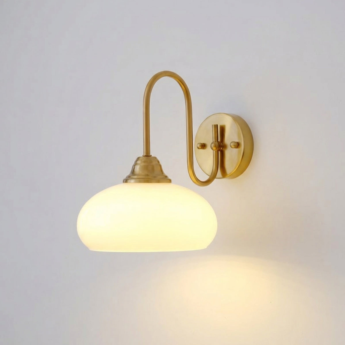 Applique Bauhaus verre crème — Iris