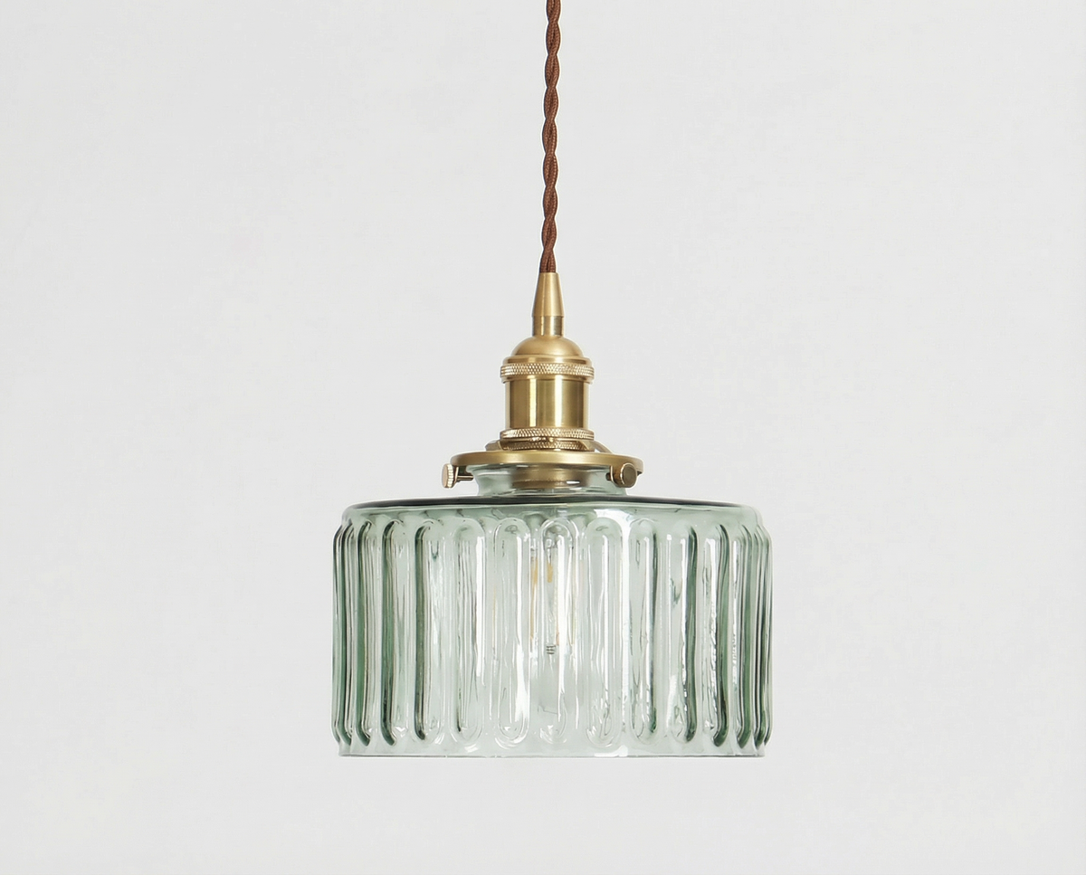 Suspension verre et laiton vintage — Eugénie