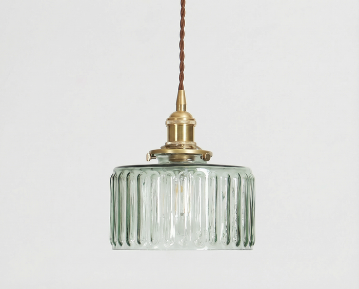 Suspension verre et laiton vintage — Eugénie
