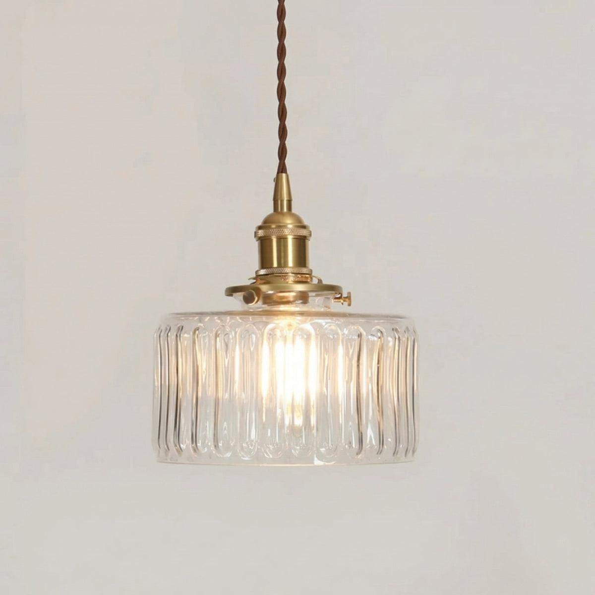 Suspension verre et laiton vintage — Eugénie