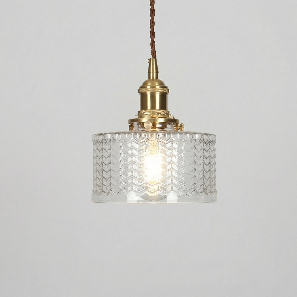 Suspension verre et laiton vintage — Eugénie