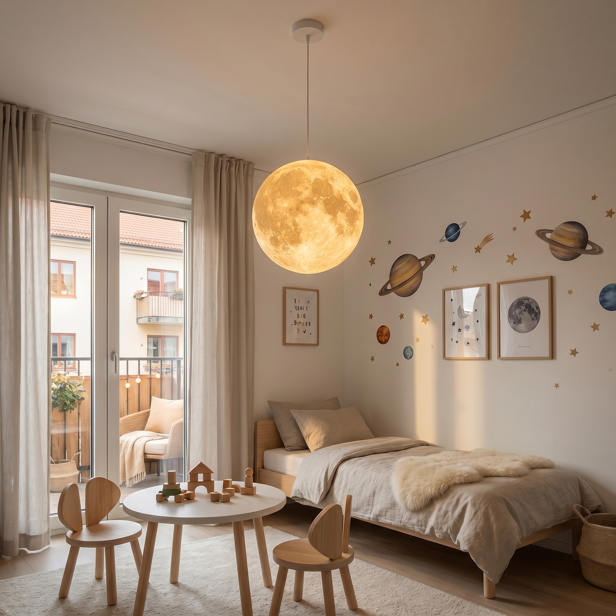 Suspension lune 3D — Émilie