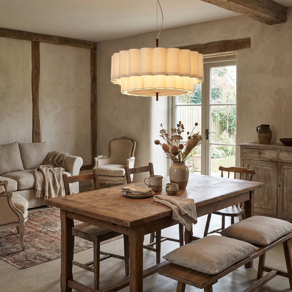 Suspension lustre en tissu — Valentine