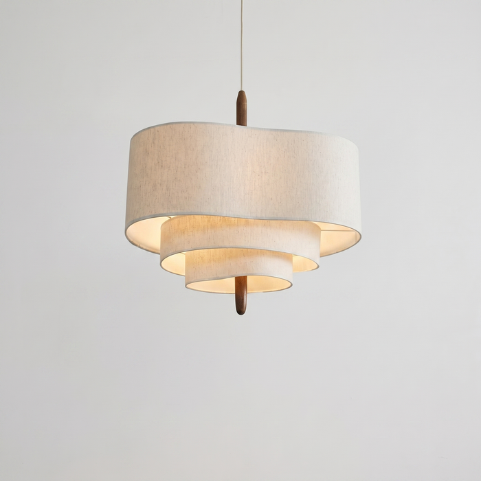 Suspension tissu crème — Solène